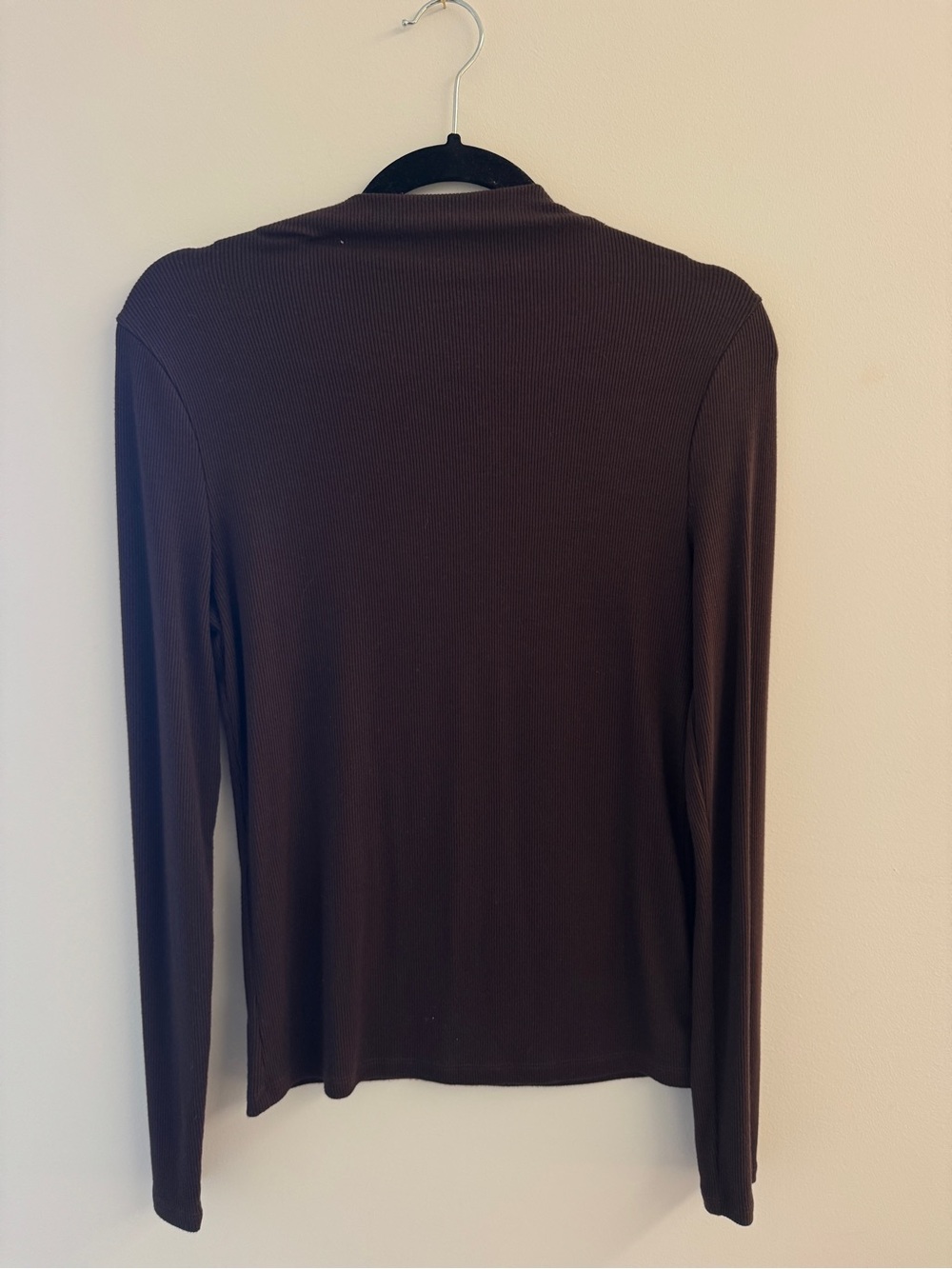 Abercrombie & Fitch Long Sleeve Ribbed Top - Brown